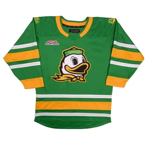 Oregon University Ducks ACHA maglia da hockey cucita da uomo media Winwave - Foto 1 di 18