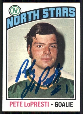 1976-77 Topps #184 Pete LoPresti - On Card Auto - Image 1 of 2