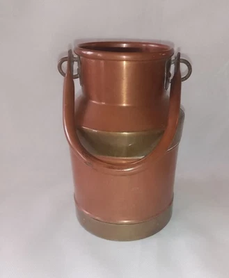 Ancien Petit Pot À Lait En Cuivre Et Laiton 511 G/ Hauteur 20,5 Cm - Photo 1/4