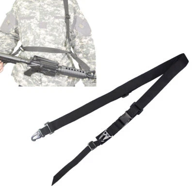 Tactical 3 Point Rifle Sling Military Strap Quick Detach Mount Gun Accessories - Image 1 of 4