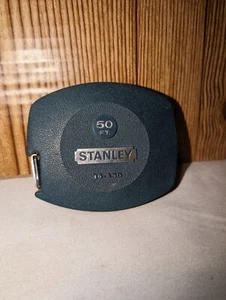 Vintage Stanley 50 Foot Hand Crank Tape Measure 34-450 USA Made Blue WORKS - Picture 1 of 7