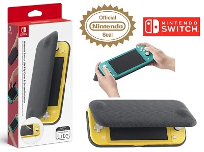 Genuine Official Nintendo Switch Lite Flip Cover & Screen Protector - Switch