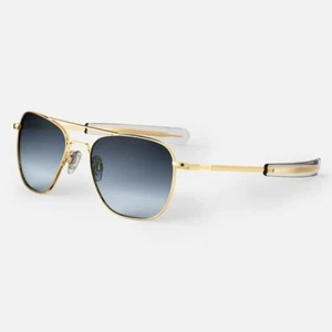 New Randolph Aviator 55mm 23K Bayonet Gradient Slate Nylon Lens Sunglasses - Picture 1 of 3