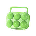 Egg Carton Ergonomic Handle Anti-fall Outdoor Picnic Portable 6 Grids Egg Green