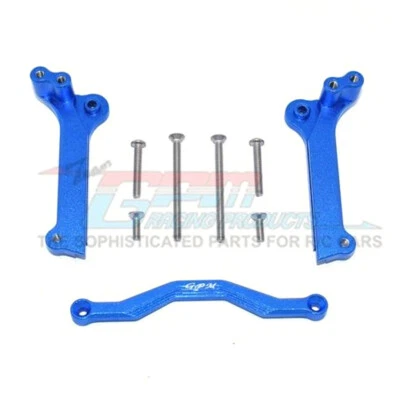 GPM Racing Aluminum Front Shock Mount (9Pcs) Set Blue : Maxx - Image 1 of 4