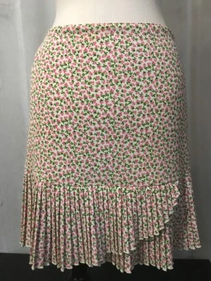 W. Worth Women's Skirt Floral Pleated Cotton Size 6 - Image 1 of 4
