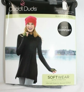 Kuschelige Duds warme Lagen Langarm Softwear Wasserfallausschnitt Tunika mit Daumenlöchern grau - Bild 1 von 6