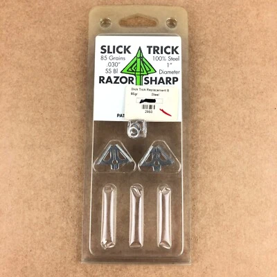 Slick Trick 1" Hojas Extra 85 Granos 0.030" SS BI 100% Acero Navaja Afilada Foto 1 de 4