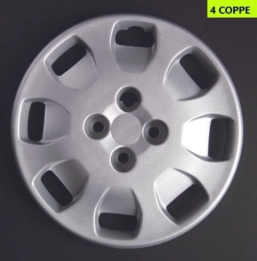 COPRICERCHI COPPE RUOTA DM "14" KIT 4 PEZZI PER FIAT PANDA DAL 2003 AL 2011 - Immagine 1 di 2