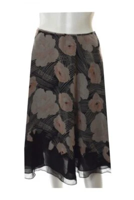 LINDA ALLARD ELLEN TRACY women's multicolor floral print silk skirt Sz 8 - Image 1 of 2