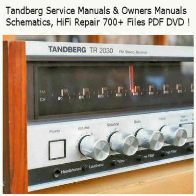 Manuales de servicio Tandberg, esquemas de propietarios, colección HiFi personalizada, DVD de computadora Foto 1 de 4