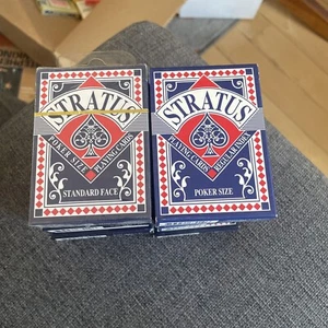 Stratus Playing Cards Deck Poker Size Blue Brand New 15 Deck Lot - Picture 1 of 3