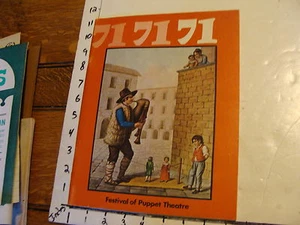 1971 Puppet Paper: THE 31ST ANNUAL FESTIVAL OF THE PUPPETEERS OF AMERICA - Picture 1 of 6