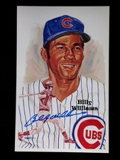 BILLY WILLIAMS SIGNED PEREZ-STEELE HALL OF FAME CARD #199 AUTOGRAPH AUTO #5299