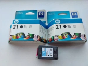 3x SZT. ORYGINALNY CZARNY WKŁAD ATRAMENTOWY HP 21 C9351AE DATA 2010 STARY ZAPAS NOWY I ZAPIECZĘTOWANY - Zdjęcie 1 z 12