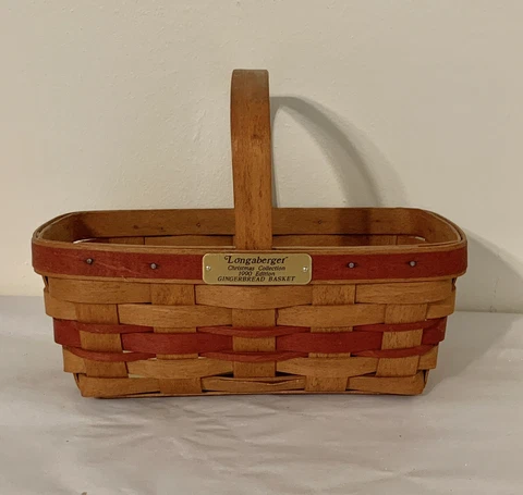 Collectible LONGABERGER Christmas Collection 1990 Edition Gingerbread Basket Cover
