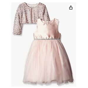 Pippa and Julie Pink Gorgeous dress. Layered bottom with tulle sheen top size 6X