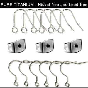 Fashion Earrings Backs/Hook DIY Hypoallergenic for Jewelry Making 12/24/100pcs - Picture 1 of 41