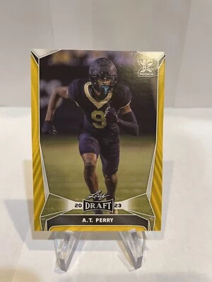 2023 Leaf Draft Gold A.T. Perry #39 Rookie Card RC New Orleans Saints - Image 1 of 2