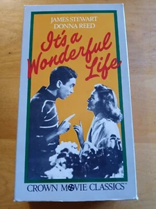 “Its A Wonderful Life” James Stewart Donna Reed VHS Crown Movie Classics - Picture 1 of 3