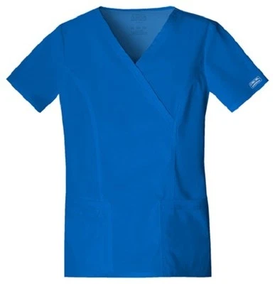 Cherokee Workwear Scrubs Women's V Neck Top 4728 ROYW Royal Blue Free Shipping - Image 1 of 2