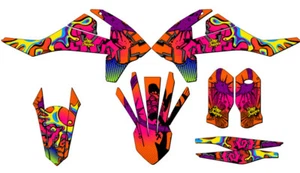 2017-2018 125/150/250 SX ZANY Orange Senge Graphics Kit Compatible with KTM - Picture 1 of 10