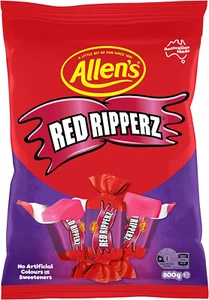 Allen'S Red Ripperz Chewy Raspberry Flavour Bulk Bag Lollies, 800G - Picture 1 of 12