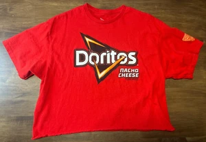 Doritos Nacho Cheese Raw Cut Off Womens T-shirt Size L Large - Picture 1 of 7