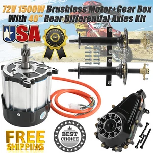 40‘’ Rear Differential Axle Kit With 72V 1500W Motor For Go Kart ATV Buggy Trike - Picture 1 of 13