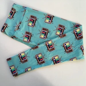 TC LuLaRoe Leggings ~ VINTAGE TV-MUSTER ~ GRÖSSEN 12-18 Tall & Curvy; Retro TV - Bild 1 von 4