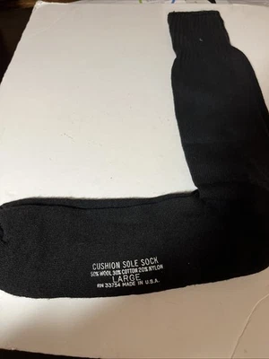 De colección Pesado 50% Lana 20% Nylon GRANDES Calcetines Altos Cálidos Senderismo Motocicleta Negro Nuevo de Lote Antiguo Foto 1 de 4