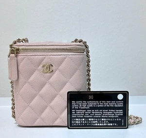 Chanel Small Vertical Coco Beauty Vanity Case With Chain Light Pink - Picture 1 of 24