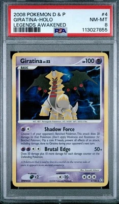 2008 Pokemon Legends Awakened Giratina Holo Rare 4/146 PSA 8 Low Population - Image 1 of 2