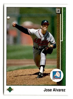 1989 Jose Alvarez Upper Deck Rookie - Atlanta Braves - Image 1 of 2