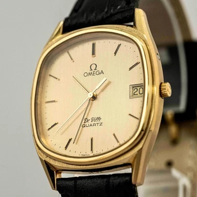 Sin tarifas **CASI COMO NUEVO** Corona de empuje vintage OMEGA De Ville Cal.1332 Qz 31 mm para hombre Foto 1 de 4