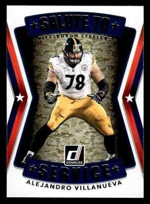 Alejandro Villanueva 2017 Donruss Salute to Service #5 Pittsburgh Steelers ESE - Image 1 of 2