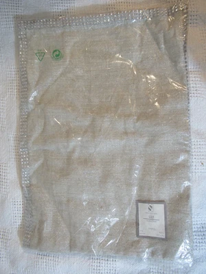 Servilleta Saro Lifestyle Lily Collection Beige Plata Cuentas Brillante 20x20 4 piezas Nueva de Lote Antiguo Foto 1 de 4