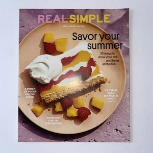 Real Simple Magazine July August 2023 Savor Your Summer Recipes Beach Books New - Picture 1 of 4