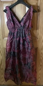 Las Serein Organza Floral Print Maxi Dress Size P. Small NWT Holiday Boutique - Picture 1 of 6