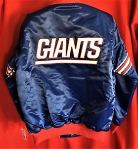 New York Giants satin  Starter Retro Jacket size Large Royal Blue Body Color NWT