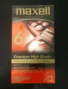 Lot of 3 Maxell Blank 6 Hour Premium High Grade VHS T-120 Video Cassette Sealed - Picture 1 of 2