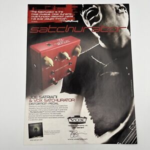 Joe Satriani + VOX Satchurator Distortion Pedal 2008 Print Ad 8"x11"