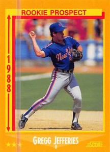 Gregg Jefferies 1988 Score 645  New York Mets Rookie Baseball Card