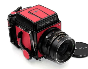 Cubierta de repuesto Mamiya RB67 Professional S - cuero PU - marroquí, suave - Imagen 1 de 8