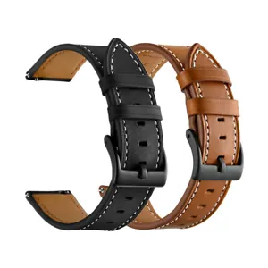 18mm 20mm 22mm Classic Genuine Leather Watch Band Strap Quick Release Wristband
