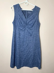 Eddie Bauer Athletic Dress Womens Large Blue Travex Aster Tie the Knot Active - Picture 1 of 10