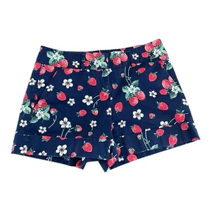 7th Avenue Design Studio New York & Company Shorts 6 Navy Strawberry Floral - Picture 1 of 11