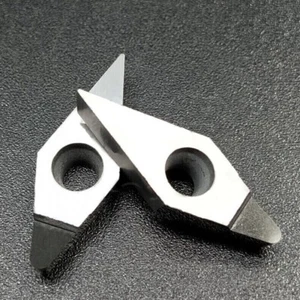 2pcs VBGW110308 PCD30 CNC Carbide Turning Insert Types Diamond For Aluminium - Picture 1 of 2