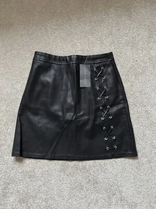 New Look Black Faux Leather Skirt Size 6 Brand New With Tag - Picture 1 of 3