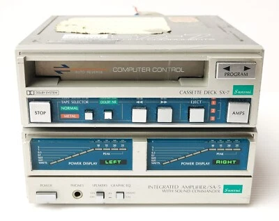 Autoradio Sansui components cassette Deck SX-7 e Amplifier SA-5 car hifi vintage - Immagine 1 di 4